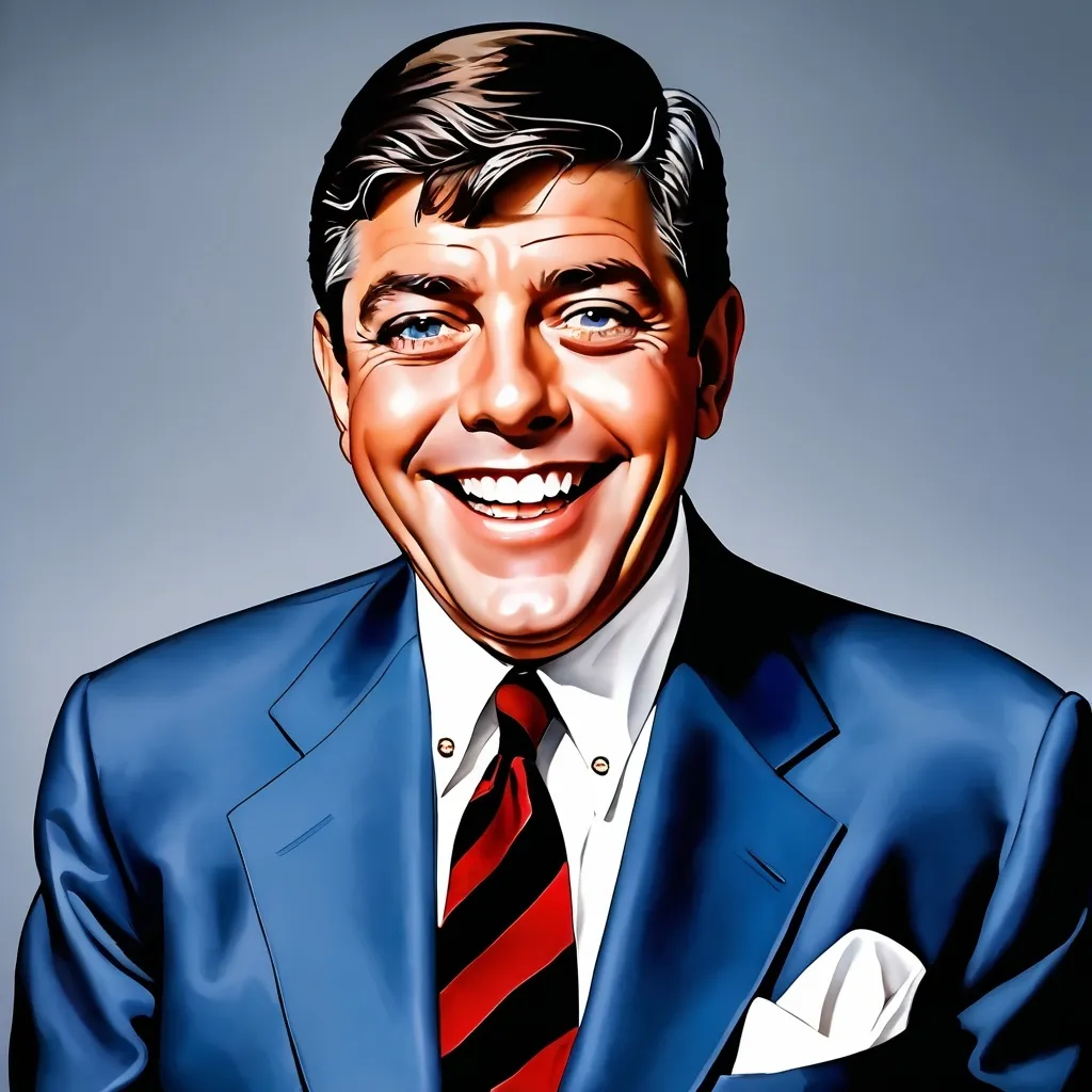 Prompt: Jerry Lewis with a big smile