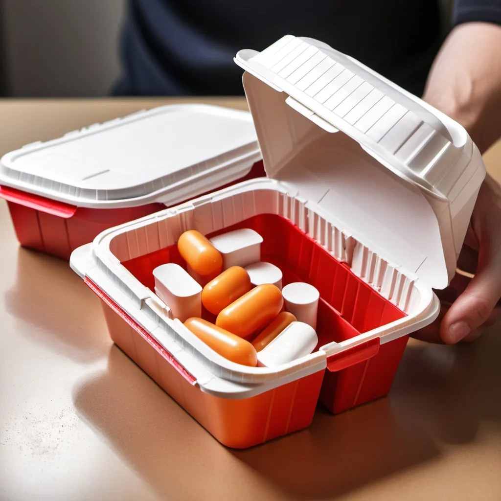 Prompt: Pinch out antibiotics from takeaway boxes