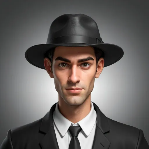 Prompt: un d�veloppeur d'application homme noir au chapeau en cartoon