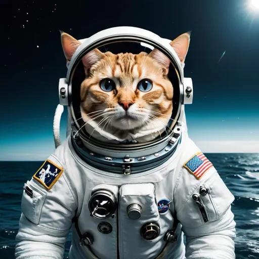 Prompt: astronaut cat in the ocean 