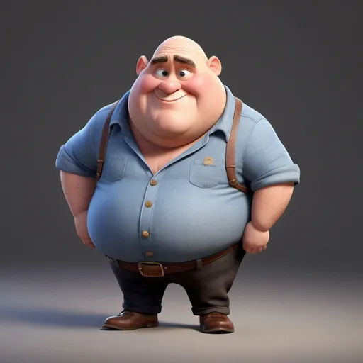 Prompt: Disney Pixar character, 3D rendering style, old, bald, fat

