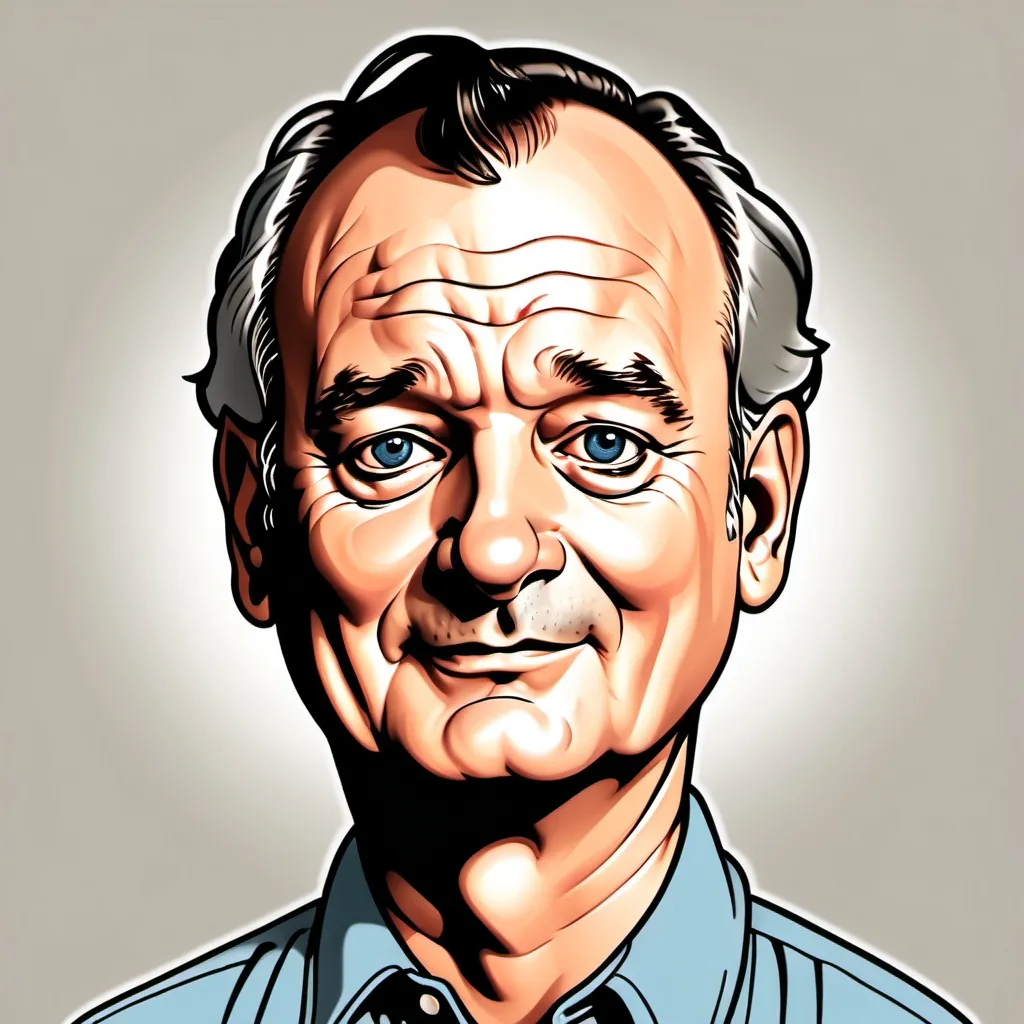 Prompt: bill murray cartoon 
