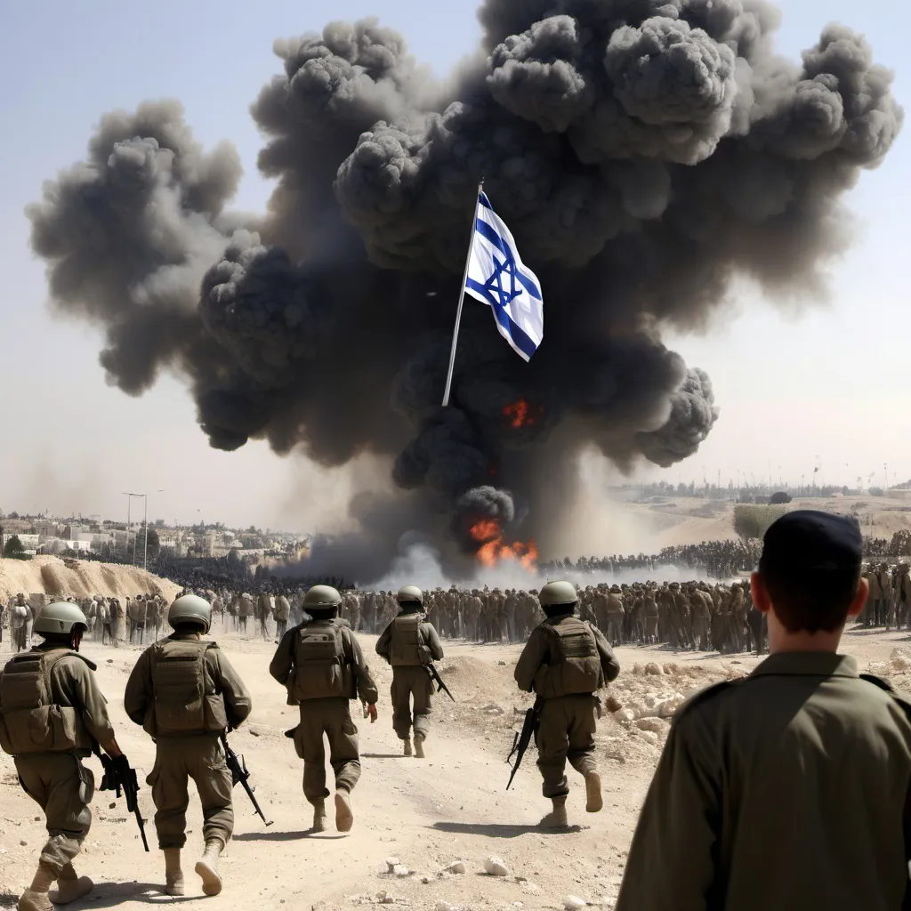 Prompt: Create a picture realated tooctober 7th
War in israel based on the real events