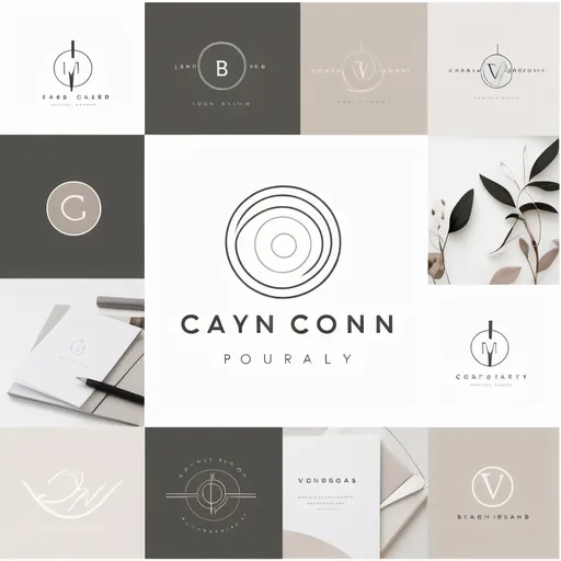 Prompt: create a modern and elegant logo with a vision board style, using neutral colors. The font will be clean and sleek, timeless look. I’ll also incorporate elements that reflect a vision board, like abstract shapes or icons that represent goals, dreams, or aspirations.