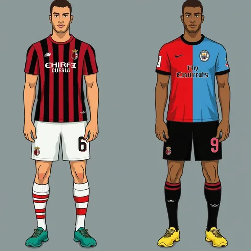Prompt: Clothes 

Change the clothes you wear from Manchester City to Milan clothes