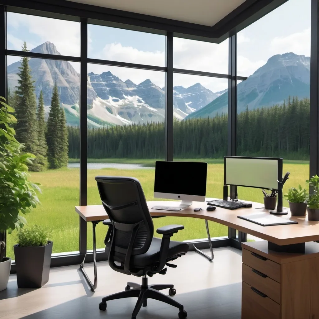 Prompt: workspace ergonomics with a spear in canada
