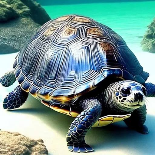 Prompt: I want create one turtle and seal all in one animal


