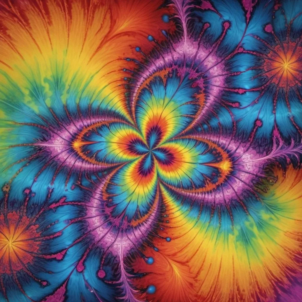 Prompt: tiedye fractal art