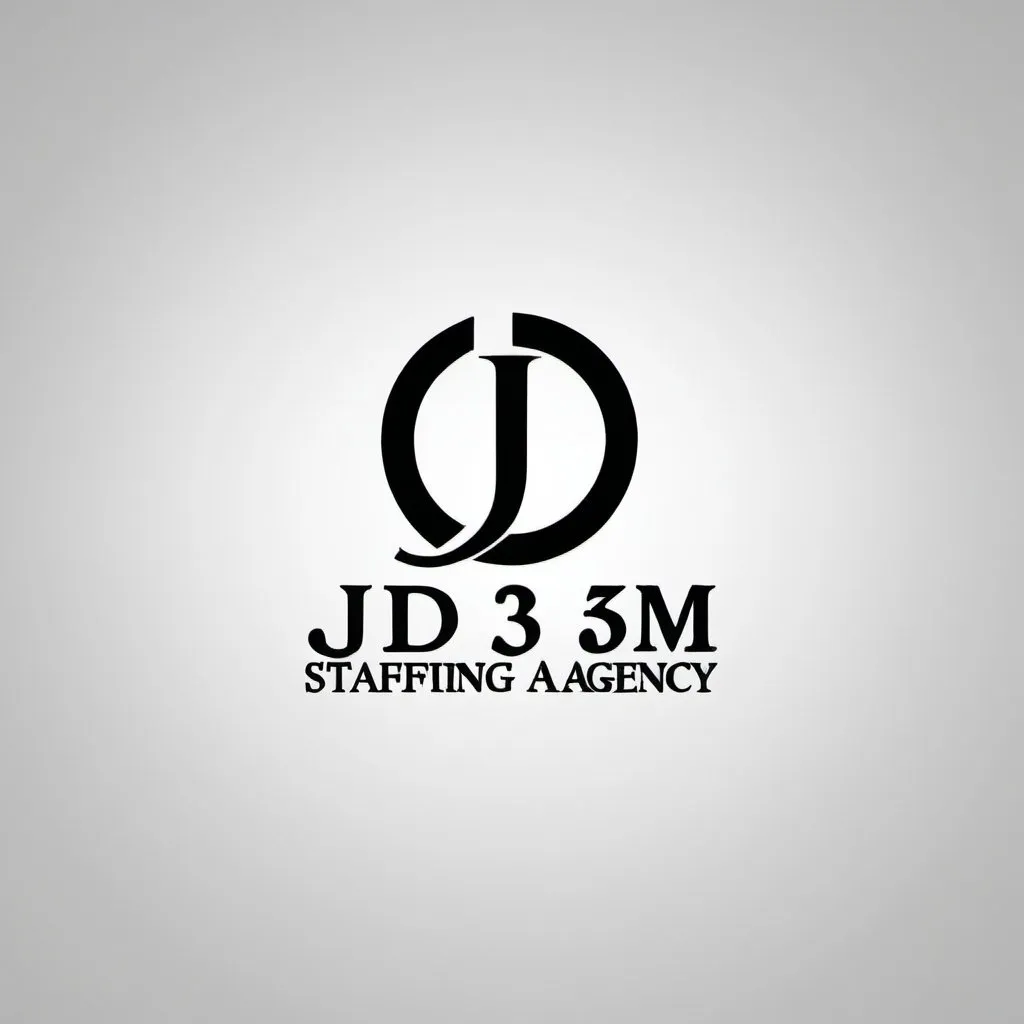 Prompt: JD3M LLC staffing agency logo, professional design black font white background 
