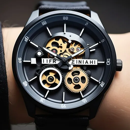 Prompt: eine oberfläche einer Armbanduhr entwerfen Ziffernblatt Japanische schriftzeichen
Moderners Disign , Ninja ,Gehäuse größer der uhr