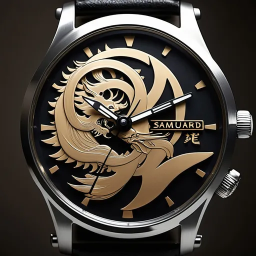 Prompt: eine oberfläche einer Armbanduhr entwerfen Ziffernblatt Japanische schriftzeichen
Moderners Disign , Samurai