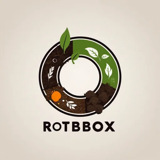 Prompt: Make a very simple 2D logo for a composting business. The logo should contain the word ROTBOX. It should correctly spell R O T B O X   C O.
