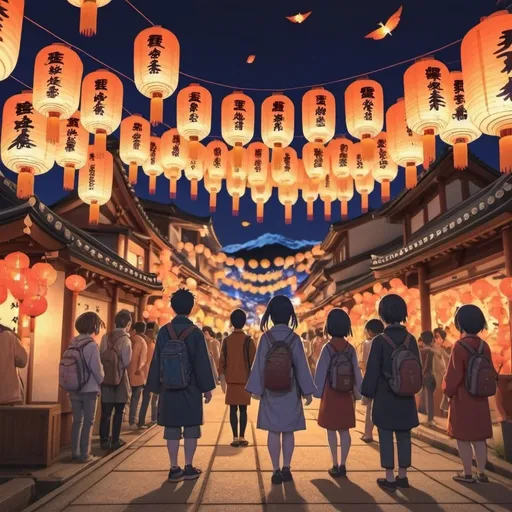 Prompt: anime style nagasaki lantern festival
