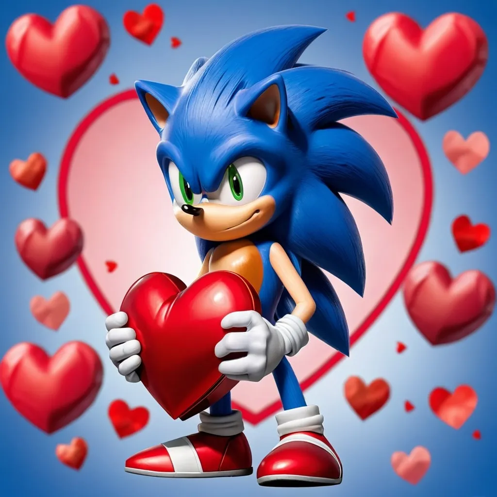 Prompt:  sonic the hedgehog valentines
 