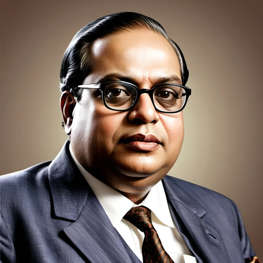 Prompt: craet an image for  text dr br ambedkar  

