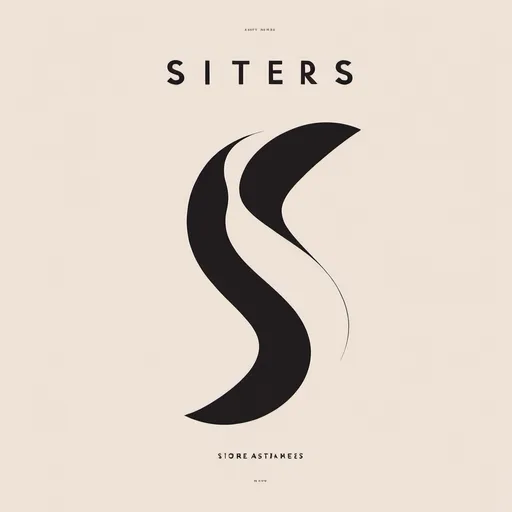 Prompt: Generate some ideas for a minimalist novel cover titled "Sisters" that will express the complex relationship between sisters, balancing love and rivalry.  Abstract shapes, symbols or portraits of women can be used to convey a sense of closeness and distance."