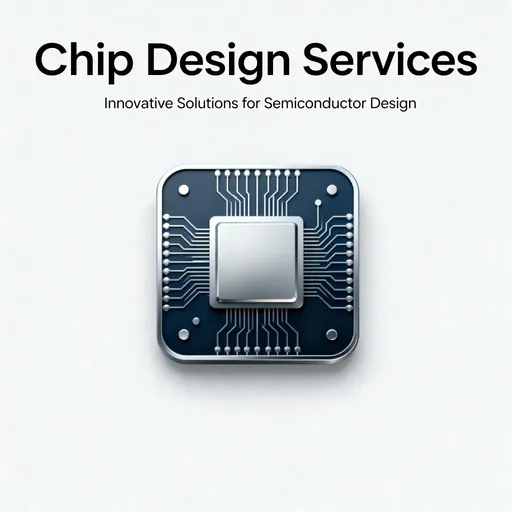 Prompt: I need a square design that reflects our design services related to chip design services. I need simple, relevant to chip design, and elegant
