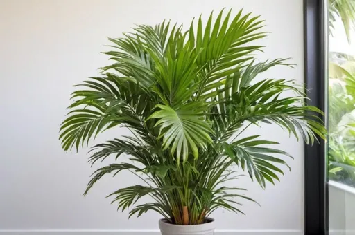 Prompt: 	Plants like the Areca Palm can grow quite tall and act as natural air conditioners when placed by sunny windows