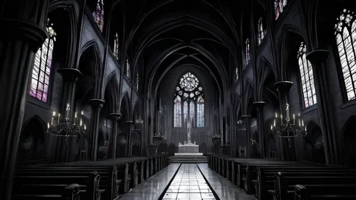 Prompt: create a wallpaperr of a dark goth cathedral
