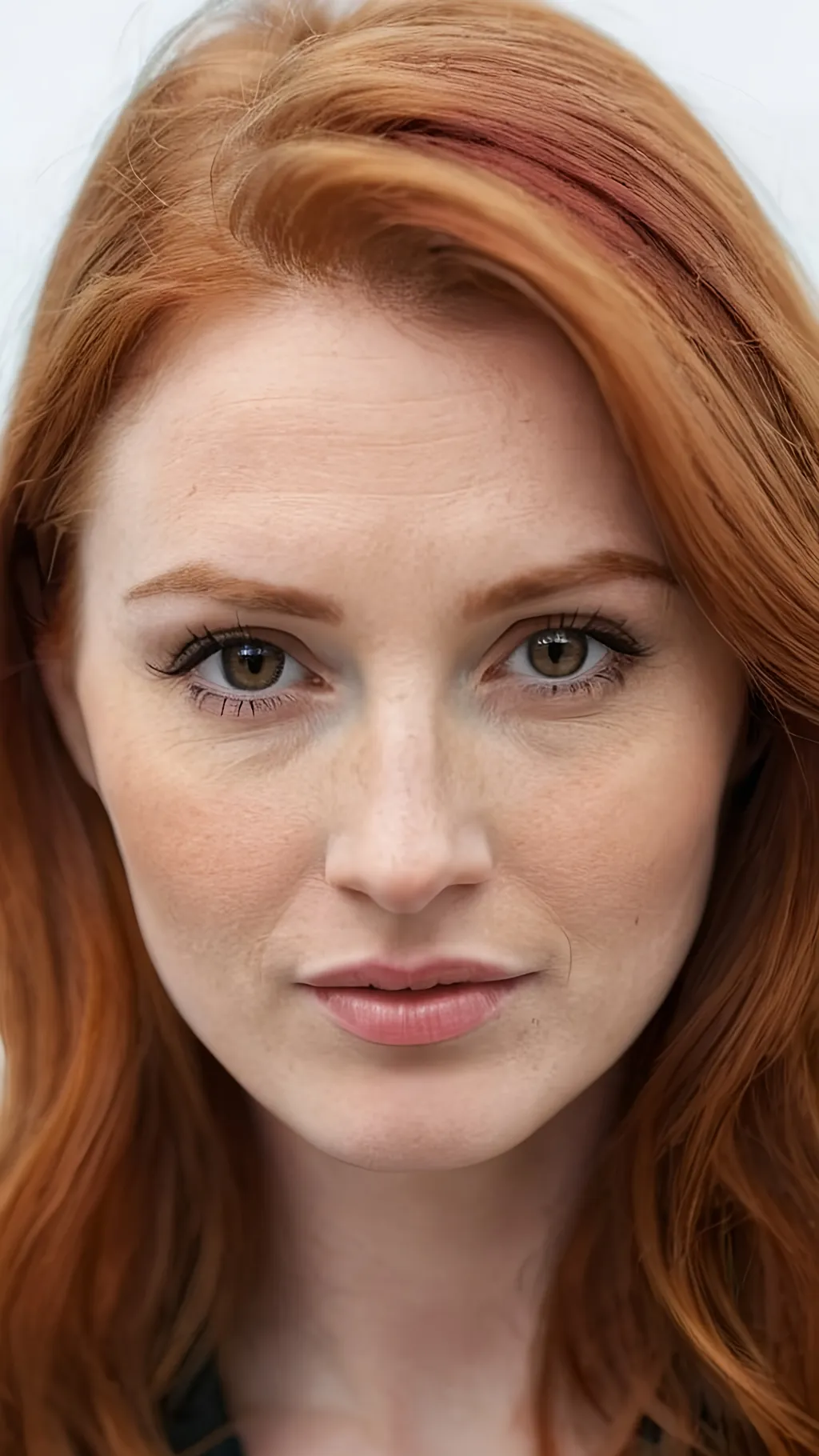 Prompt: a close up of a wonderful woman, redhead, with frackles