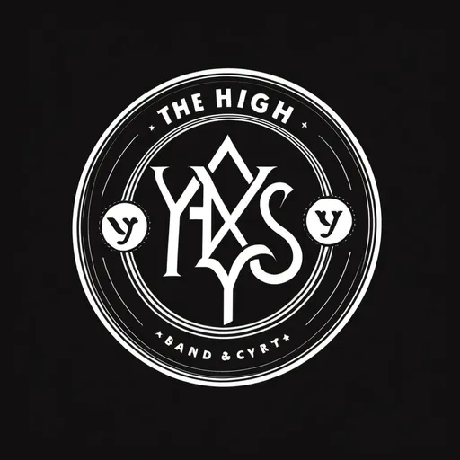 Prompt: A band logo for a band called the high y's