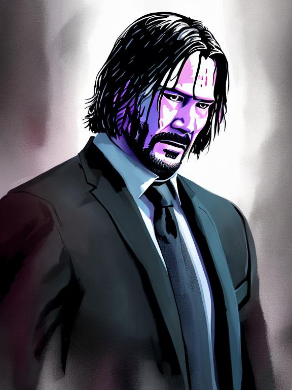 Prompt: John wick in my style