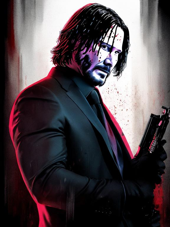 Prompt: John wick in my style