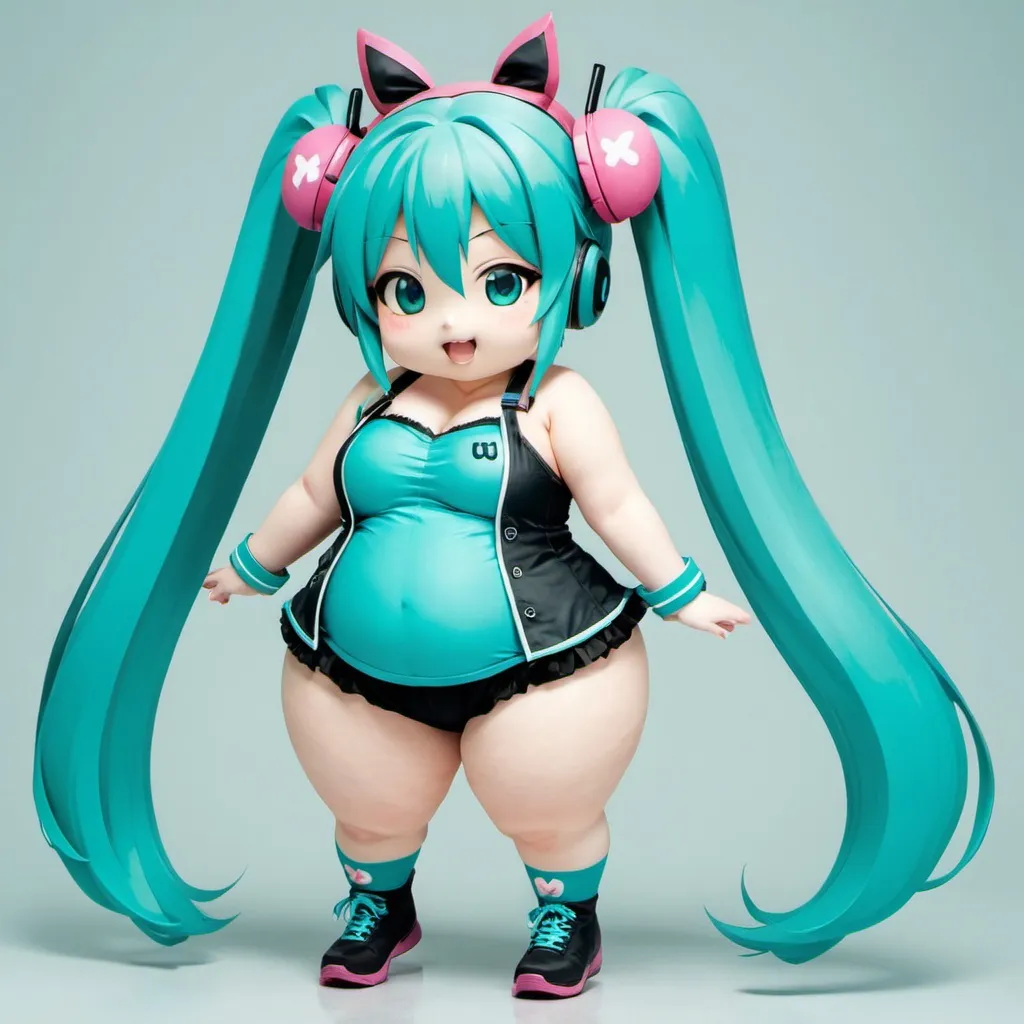 Prompt: chubby hatsune miku 