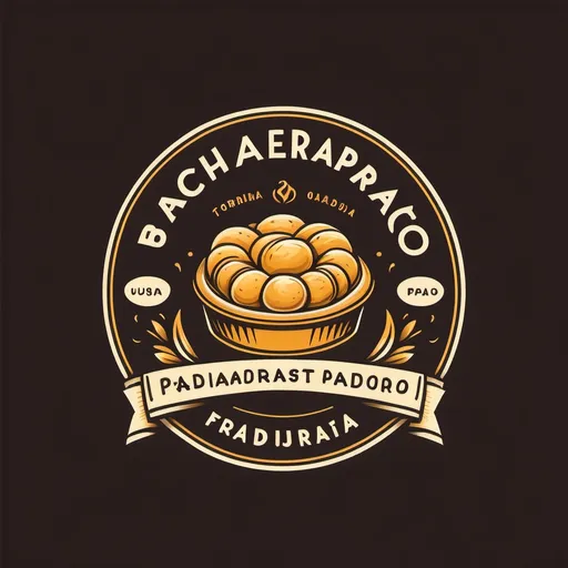 Prompt: Um logotipo acolhedor e rústico para uma padaria, incorporando elementos como pão artesanal, trigo e um forno. O design deve usar uma fonte caligráfica ou vintage que transmita tradição e qualidade. As cores quentes, como toneladas de dourado, marrom e creme, devem ser predominante, evocando a frescura e o aconchego dos produtos recém-assados. Um ícone simples, como uma baguete ou um croissant, pode ser integrado ao design, criando uma conexão instantânea com a paixão pela panificação