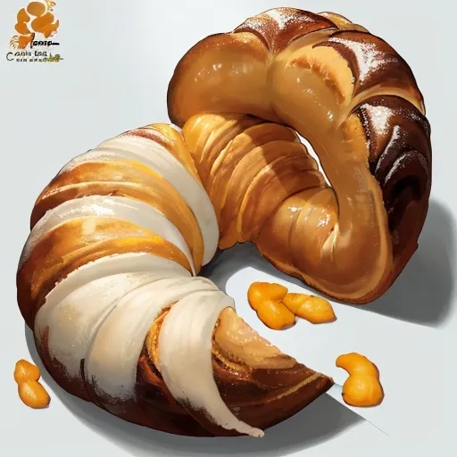 Prompt: Um logotipo acolhedor e rústico para uma padaria, incorporando elementos como pão artesanal, trigo e um forno. O design deve usar uma fonte caligráfica ou vintage que transmita tradição e qualidade. As cores quentes, como toneladas de dourado, marrom e creme, devem ser predominante, evocando a frescura e o aconchego dos produtos recém-assados. Um ícone simples, como uma baguete ou um croissant, pode ser integrado ao design, criando uma conexão instantânea com a paixão pela panificação