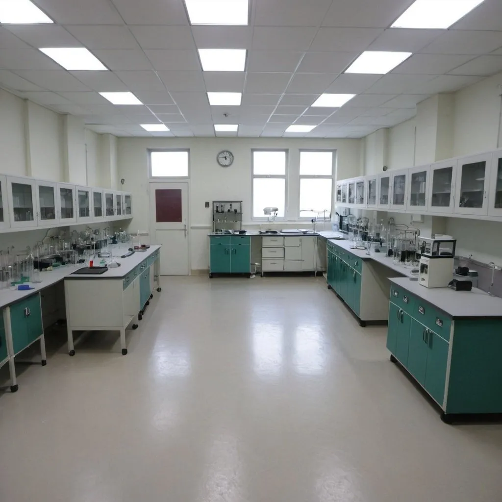 Prompt: Laboratory hall