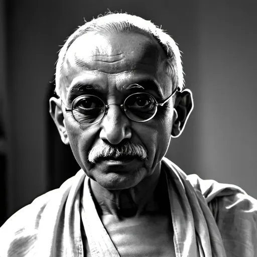 Prompt: "Nas grandes batalhas da vida, o primeiro passo para a vitória é o desejo de vencer." - Mahatma Gandhi.