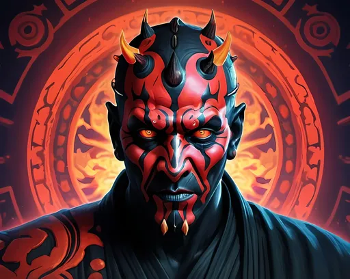 Prompt: Darth Maul, streetfighter 2 turbo video game style --niji 6, vibrant and psychedelic colors, intricate details, high quality, surreal, fantastical, intricate patterns, luminous effects, otherworldly atmosphere, intricate textures, mystical creature, majestic presence, ethereal glow