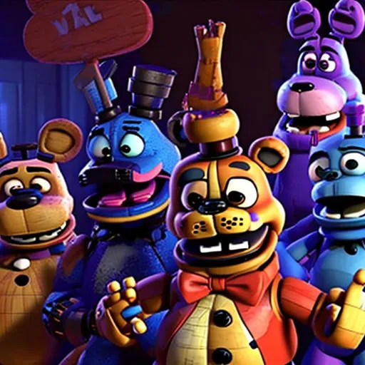 Prompt: A Disney Pixar movie posted titled “Five Nights at Freddy’s”