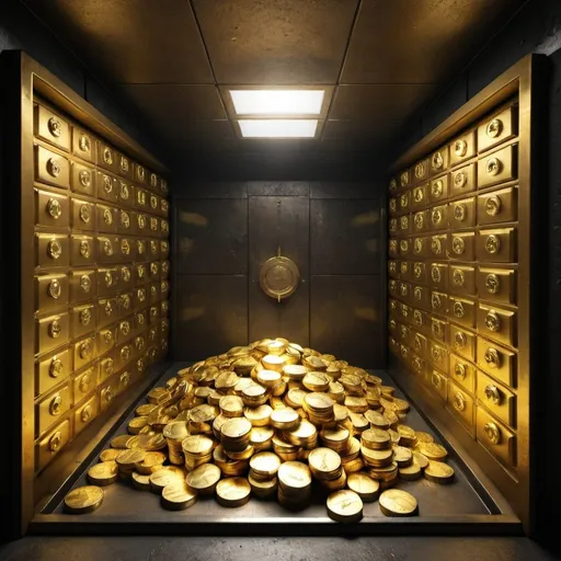 Prompt: a vault full of Gold