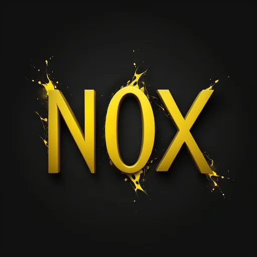 Prompt: "Nox" text
Yellow color
Dark background