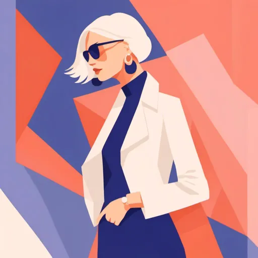 Prompt: <mymodel>(fashionable lady), flat illustration, minimalist, bright colors, casual yet stylish outfit, confident pose, simple geometric shapes in background, modern aesthetic, smooth lines, chic accessories, attention to detail, contemporary art style, evokes a sense of elegance and sophistication, 2D art, vibrant tones, clean design, high-quality visuals.