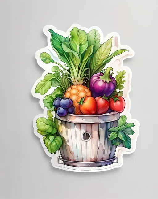 Prompt: STICKER, sticker design, SOLID background, white background, SHARP FOCUS of A Detailed watercolor,shabby chic minimalist logo of urban farm in a vertical farm in Paris.
 Redbubble Sticker,Splash In Vibrant Colors, 3D Vector Art, Cute And Quirky, Adobe Illustrator, HandDrawn, Digital Painting, LowPoly, Soft Lighting, Bird'sEye View, Isometric Style, Retro Aesthetic, Focused On The Character, 4K Resolution, STICKER DESIGN SOLID WHITE BACKground 