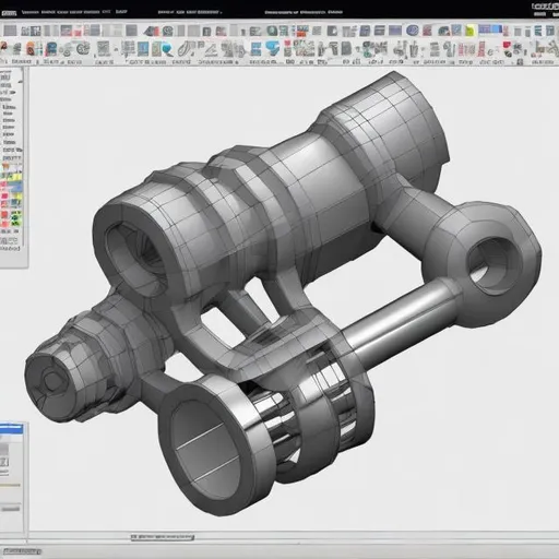 Prompt: mechanical engineer 3d designing of mechanical parts 