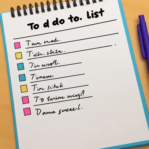 Prompt: a 30 days goal to-do list for students, animated image with "to-do" written as title