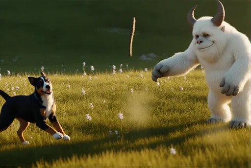 Prompt: @s5K5qRNXP5NSa6d2tySI @IdJbLE3kZ3fxVSV56MKv  playing fetch