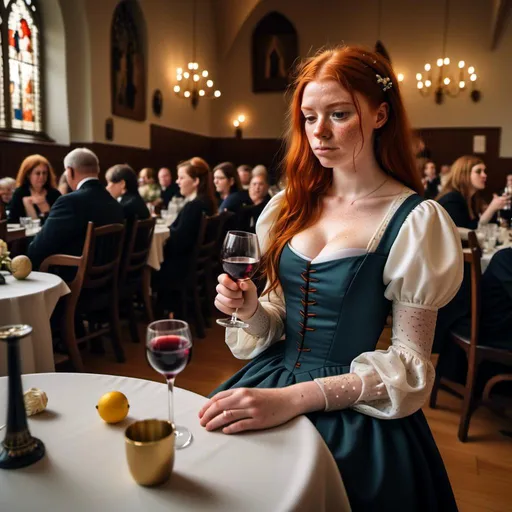 Prompt: <mymodel>  drinking a glass of wine at a ball