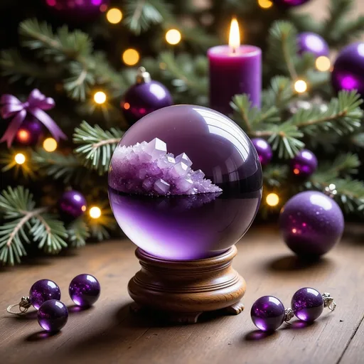 Prompt: Crystal Ball it is Christmas