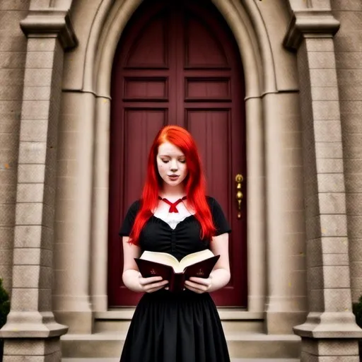 Prompt: <mymodel>  passing out hymnals' at church entrance