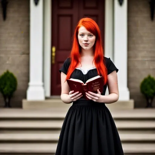 Prompt: <mymodel>  passing out hymnals' at church entrance