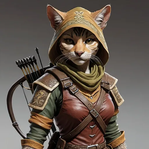 Prompt: Female Tabaxi ranger with crossbow
