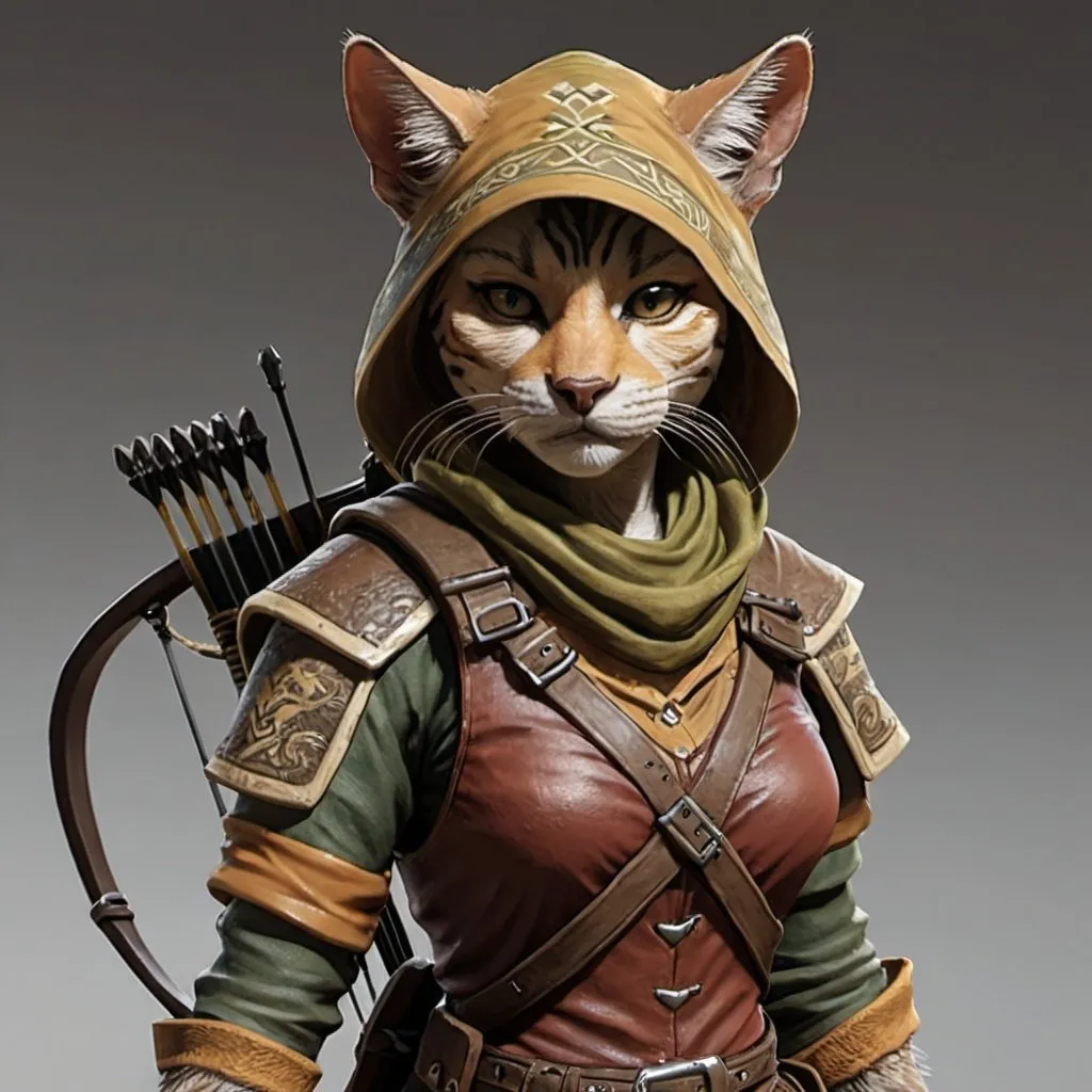 Female Tabaxi ranger with crossbow