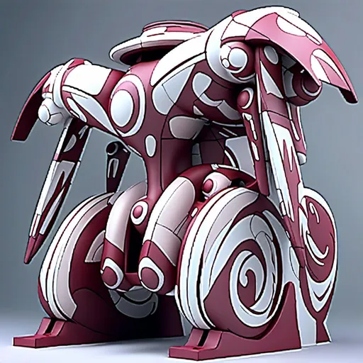 Prompt: <mymodel>3d Fractal pattern, graffiti, warm pastel colors, highres, grey background, detailed, graffiti art, pastel tones, urban, street art, vibrant colors, intricate patterns, professional lighting,3D painting, geometric circular shapes, vibrant burgundy and white, detailed texture, high quality, 3D rendering, modern art, graffiti mech robot shapes that are Q shaped