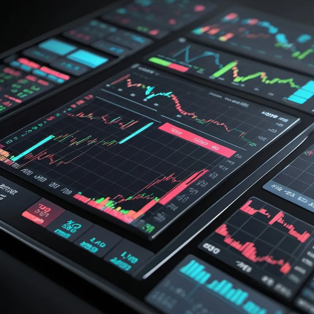 Prompt: forex trading chart, calculator