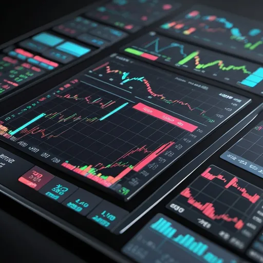 Prompt: forex trading chart, calculator